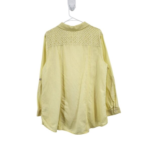 Soft Surroundings Women's Linen Blend Button Front Shirt - XL - Picture 4 of 8